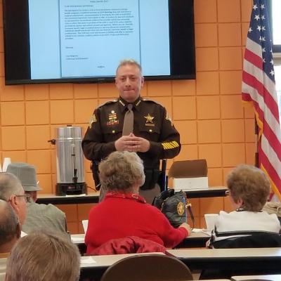 02-12-18 Sheriff speaks to Local 1010 retirees