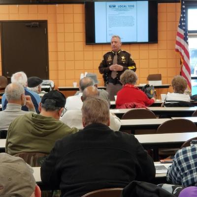 02-12-18 Sheriff speaks to Local 1010 retirees